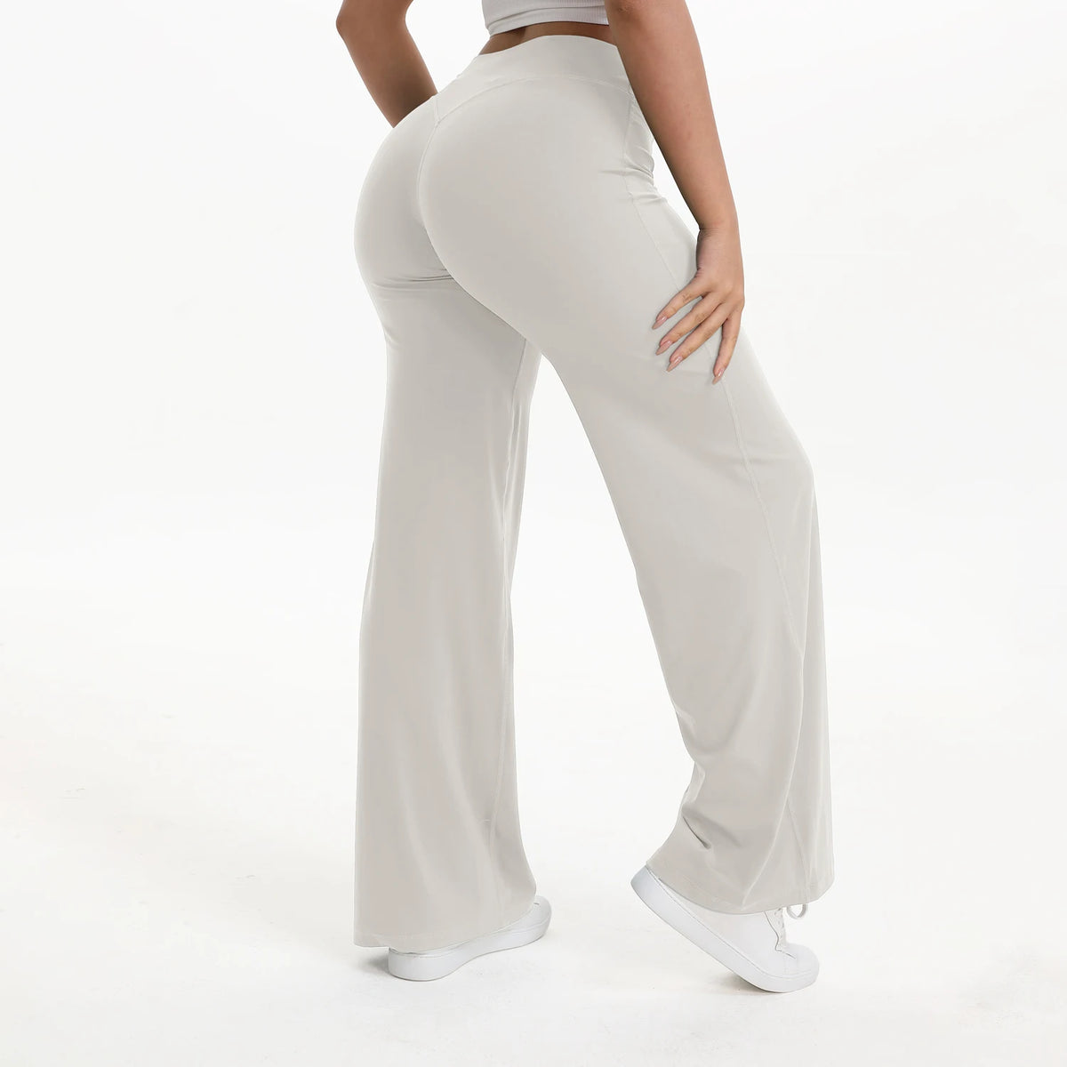 NCLAGEN Naked Feel Straight-leg Pants Gym Clothes Woman Sportswear Fitness Workout Leggings Yoga Softmotion Wide-leg Trousers
