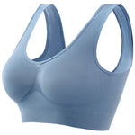 Women Wide Strap Seamless Tank Bra Without Pads Plus Size Knit Sports Bralette Wireless Bra Vest Crop Top Sexy Lingerie S-5XL