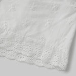 Women's Summer Shorts Drawstring Waistband Floral Eyelet Hollow White Lounge Shorts Casual