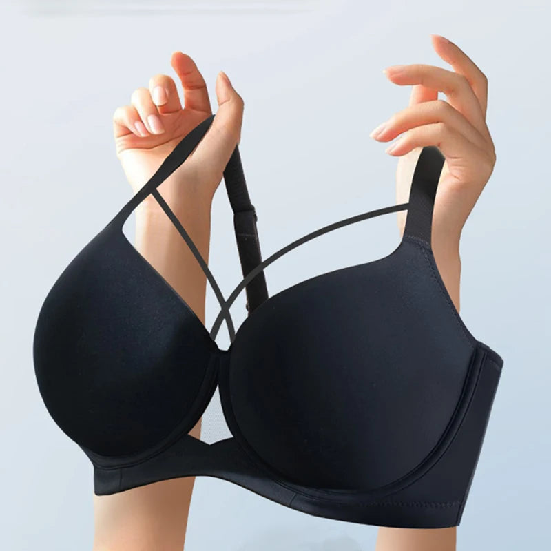 Large Size Seamless Lingerie for Women Thin and Sexy Bra Comfortable Top Up Push-upAnti Sagging Sports Breast Collection Bras