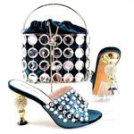 Doershow Lastest Italian Design Fashion Style Ladies Shoes with Matching Bag Set 2023 Nigerian Shoes and Bag Set! HRT1-26