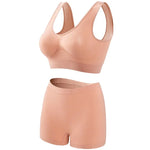 Women Seamless Bra Set Female Bra Tanks Low Waist Boyshorts Underwear Sexy Casual Sports Panties Lingerie Set S-5XL Intimates