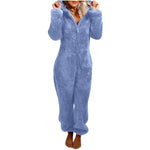 Mode Sourire Vêtements De Nuit Ensemble Plus La Taille Capuche Ensembles Pyjamas pour Femmes Adultes pour Hiver plus size onesie