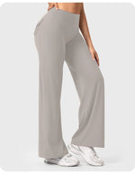High Waist Pocket Yoga Pants for Women - Stretch Breathable Gym Workout Leisure Tummy Control Tights with Pockets