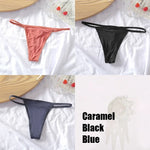 New 3PCS/Set Cotton Bikini Panties Women Sexy Solid Color Low Waist Thongs Female Breathable G-String Underwear Comfort Lingerie