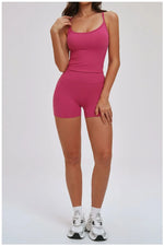 Yoga Short Sets Women Shockproof Slim Back Cross Sports Vest High Waist Leggings Fitness Suit Outdoor Gym Running Set Tracksuit