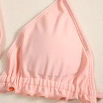 2026 Ribbed Ruffled Frilled Brazilian Bikini Women Swimsuit Female Swimwear Two Pieces Bikini Set Halter Bathing Suit Swim Lady