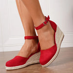 15 Colors Big Size 43 Summer Bohemian Espadrilles Sandals Women Beach Vacation Shoes Comfy Walk High Heels Wedges Sandals