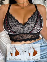 Sexy lace thin plus size lingerie without underwire bra women's shapewear plus size bra MR2972