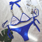 Jewelled Rhinestones Diamond Bikini Female Swimsuit Women Swimwear Two-piece Bikini Set Brazilian Bather Bathing Suit Swim Lady
