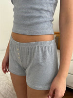 2 Piece Sets Women's Loungewear Striped Lace Trim Sleeveless Tank Tops and Shorts Sets Ladies Summer Pajama Sleepwear