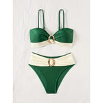 Sexy Bikini 2025 Woman Swimsuit Two Pieces Swimwear Female High Waisted Bikinis Set Swimming for Bathing Suits Brazilian Biquini