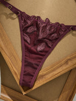 Brownish RedBra Set Double Layer Design No Skin Irritation Comfortable Underwear Women's Fashion Color Block Bralette