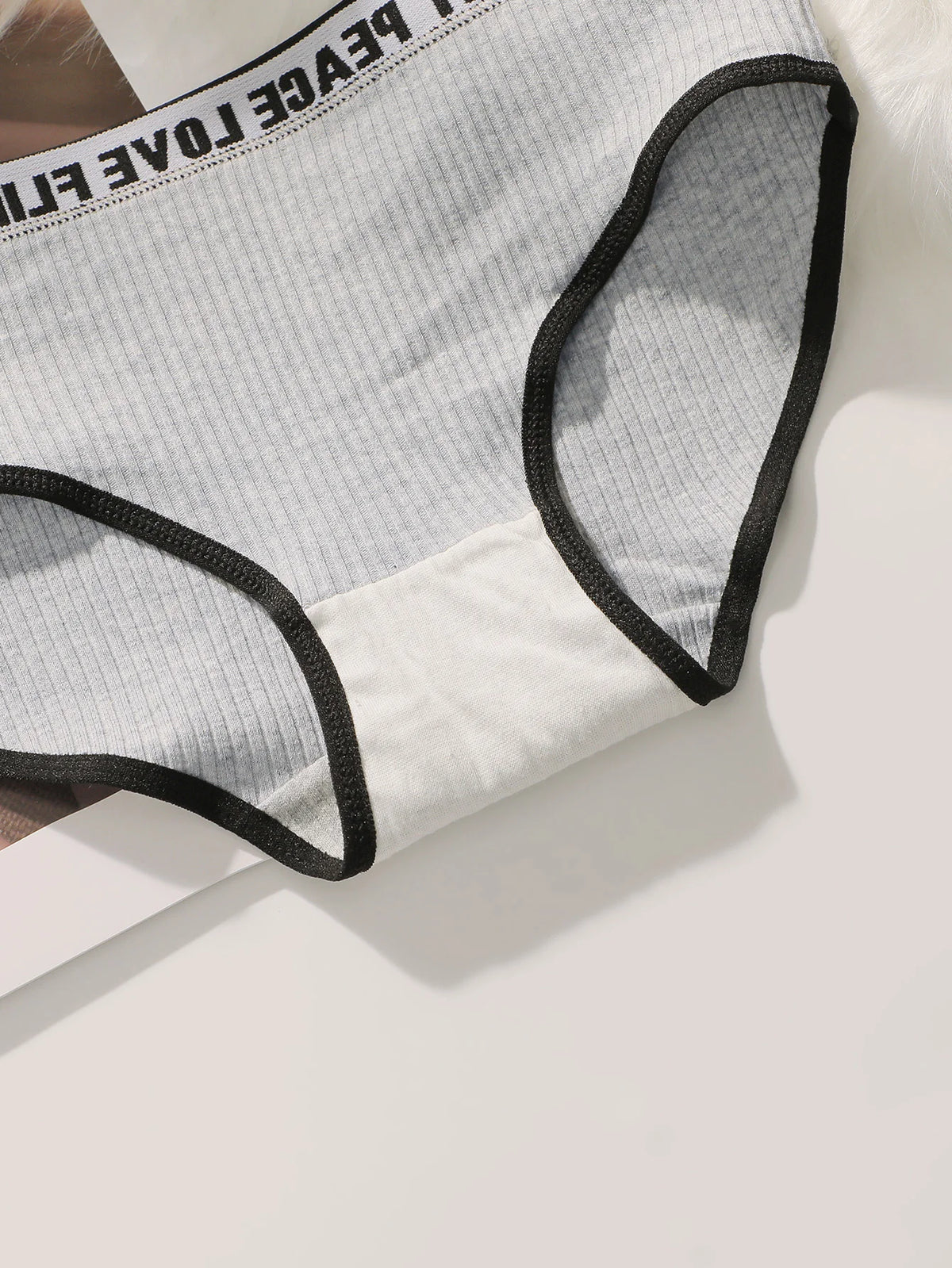 Women's High Waist PantiesLetter Elastic Waistband Soft Ribbed Fabric Comfortable Briefs for Daily Wear women bra K2809