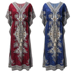 Dresses For Womens Kimono Style Vintage Printed Loose Summer Beach Clothes Personality Weastern Funny Women Dresses Casual