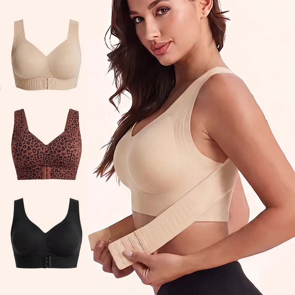 Women's Jelly Sports Bra Posture Correcting Breathable Supporting Anti-Sagging Lifting Soft Support Full Cup Yoga Daily Bra