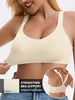 Women Solid Color Wire-Free High Comfort Yoga Sports Bra, Seamless One-Piece Invisible Underwear, Y-Shaped Beauty Back Elastic