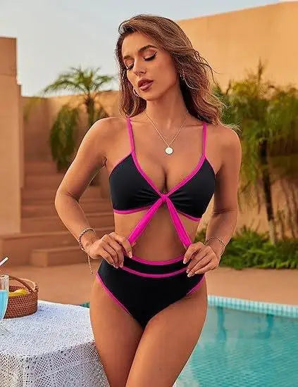 Irresistible Bikini High-Waist Ruched Sculpting Bikinis Tropical Floral Beach Swimsuit Lightweight Quick-Dry Women Swimwear