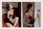 MOYISU Desire Sexy Girl Underwear Front Buckle Thin Shoulder Triangle Cup Thin Back Without Underwire Sexy Simple Bra Small Bra