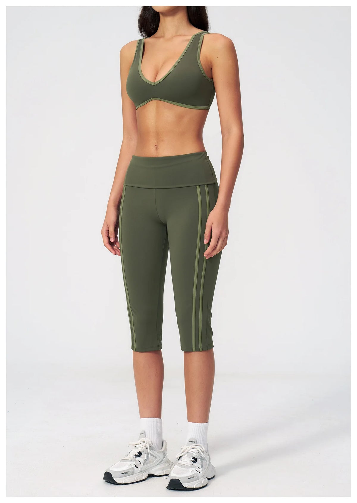 Summer Color Blocked Yoga Sets Women Slim Sports Bra High Waist Pants Fitness Suits Outwear Gym Running Push Up Workout Clothes