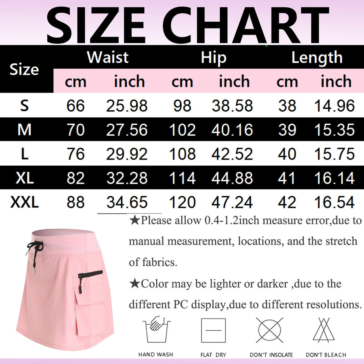 Women Cargo Skirts Drawstring Waist Quick Drying Mini Skirt With Pockets Hiking Golf Sports Tennis Skirt With Built In Shorts