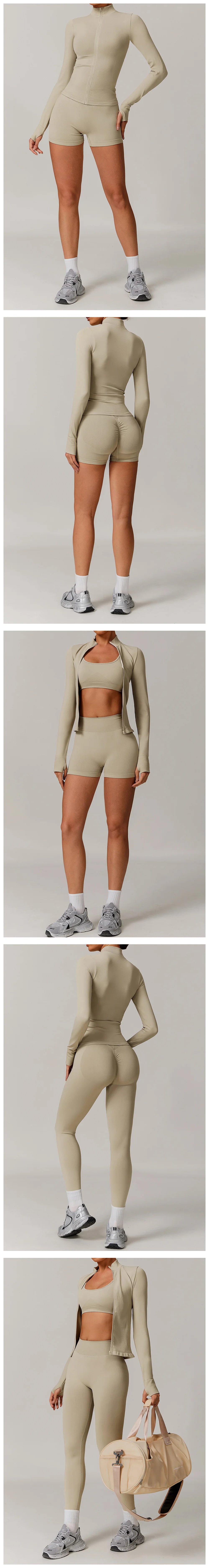 2/3PCS Yoga Set Women Workout Set Seamless Sportswear Gym Clothing Fitness Long Sleeve Crop Top High Waist Leggings Sports Suits
