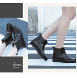 Women Rainning Boots Fashion Ladies Walking Waterproof Ankle Rubber Rainboots Casual Thick Bottom Low Heel Short Boot 2024