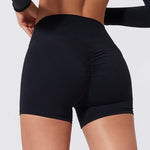 Hearuisavy Summer Elastic Scrunch Yoga Shorts Push Up Gym Leggings Cycling Workout Short Women Quick-Dry High Waist Sports Pants