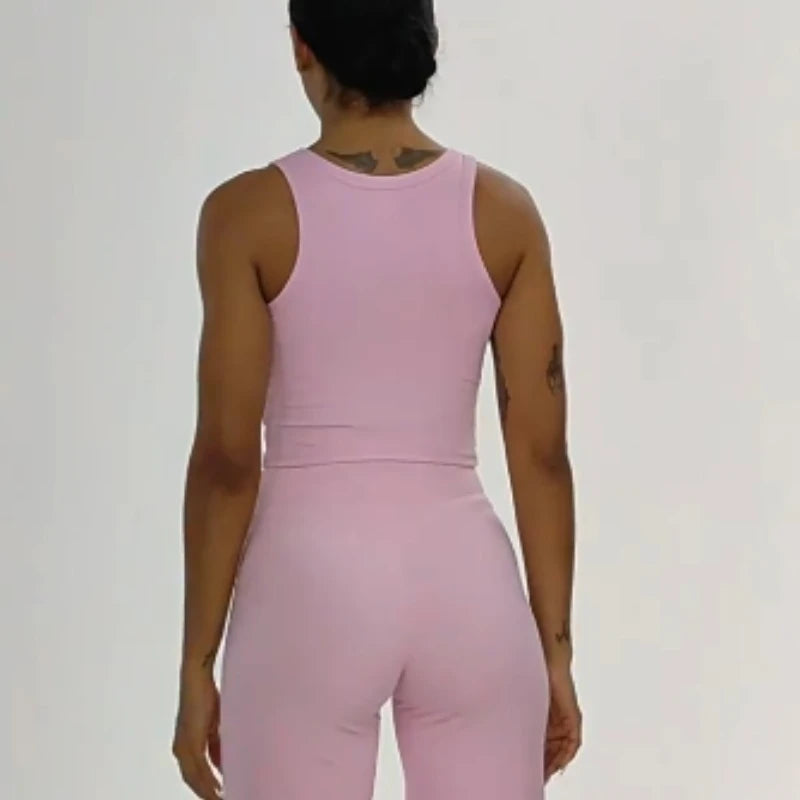 Women's Yoga Vest Shockproof Fixed Cup Beauty Back Yoga Top Outdoor Sports Running Fitness Vest
