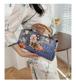 Vintage Bamboo Top Handle Bag Classic Mother Chic Lady Bags Women Shoulder Crossbody Bag Chain Bags Women's Handbags Purses