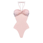 2Pcs Striped Swimsuit With Long Skirt Sexy Women Bikini Push Up Swimwear Halter Biquini Female Bathing Suit Slimming Beachwear
