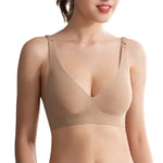 Sexy Seamless Bras For Women Wire Free Push Up Brassiere Deep V-Neck Lingerie U-Back 2-Hook Underwear Intimates S-5XL