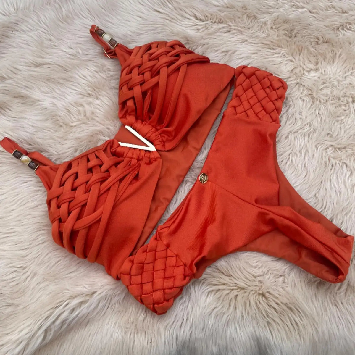 New Bandage Stripes Brazilian Bikini Swimwear Women's Swimsuit Two Piece Set Female Sexy Lace up Mujer Beachwear Summer