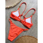 10 Colors V Neck Rhinestones Bikini Female Swimsuit Women Swimwear Padded Bather Bathing Suit Swim Two-pieces Bikini set K8138
