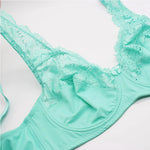Womens Lager Bosom Lace Bralette Ladies Floral Unpadded Bra Sexy Lingerie See through Underwired Plus Size Brassiere Top