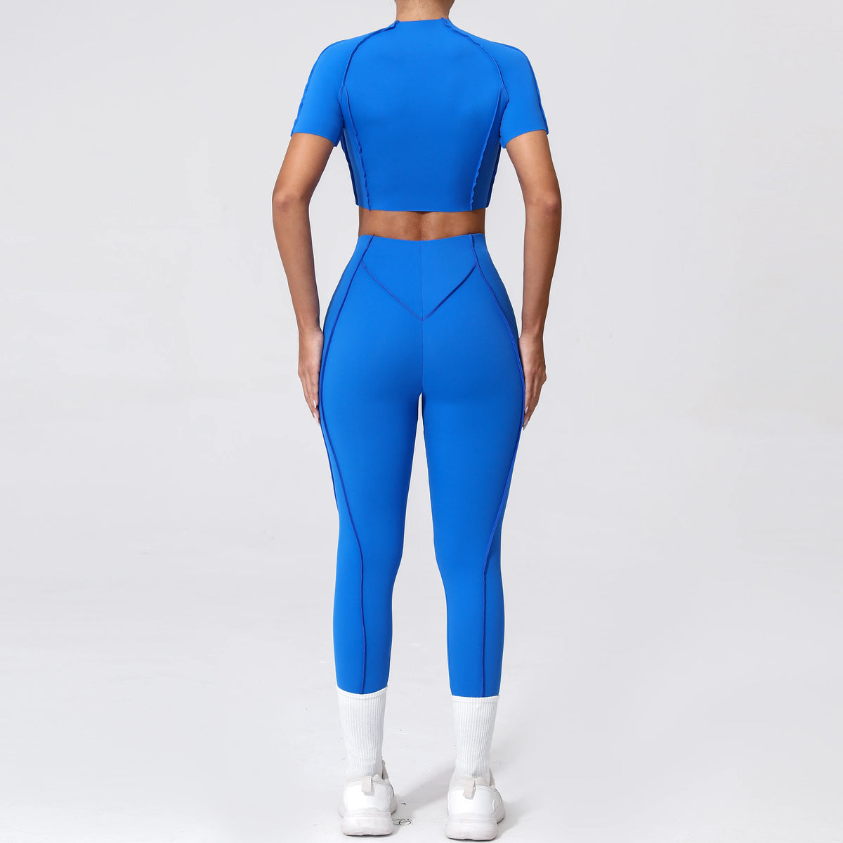 2PCS Yoga Suit Sports Set Women Quick-Drying Gym Set Women Tracksuit Running Workout Long Sleeve Sports Shirt Yoga Clothing