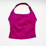 NCLAGEN Fitness Halter Top Woman Gym Clothes Removable Chest Pad Yoga Tank Push-up Sports Bra Workout Activewear Pilates vest