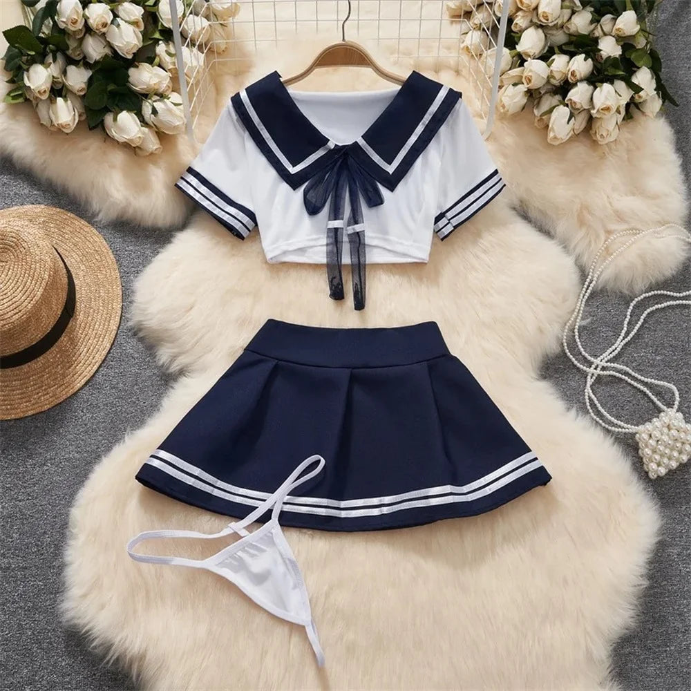 Cute LolitaMaid Bunny Costume Set With Apron Ruffle Cosplay VacationPerfect Halloween Outfit Halter Dress Set Outfit Style
