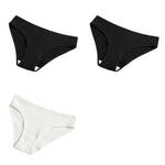 3Pcs/Set Cotton Panties Women Low Waist Underwear Seamless Briefs Solid Color Sports Breathable Underpants Female Lingerie