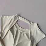 Sexy Short Backless Fixed Chest Pad Sports T-shirt Vest Women's Tight Fitting Quick Drying Slimming Yoga Suit Top Clothing