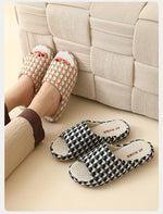 Breathable Cotton Linen Slippers For Women Men Summer Autumn House Shoes Anti-slip Keep Quiet Couples Home Floor Flax Slides