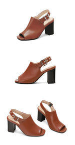 New Women Sandals Peep Toe High Heels Summer Gladiator Shoes Black Brown Woman Ankle Strap Sandalias Female Mujer Big Size