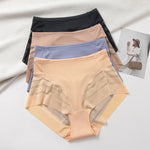 High Rise Briefs Women Seamless Panties High Elastic Panties Tummy Control Shapewear Glossy Underwear Sexy Lingerie M-3XL