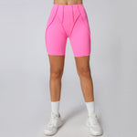 Yoga Shorts Women Fitness Shorts V-shaped Waist Running Cycling Shorts Breathable Sports Leggings Workout Gym Shorts