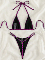 Sexy Extreme Mini Micro Thong Bikini 2025 Diamond Bikinis Female Swimsuit Women Swimwear Two-pieces Bikini Set Bathing Suit Swim