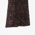 Women's Fashion Sequined Long Dress Womens Brown Sequin Mermaid Maxi Skirt High Waist Bodycon Flare Party Skirt Pure Desire N3OM