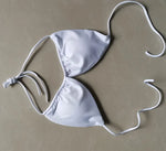 Summer Sexy Bikini set Push-up padded Bra Thong Split Swimwear Female Bandage Bathing Suit Adjustable Lacing Swimsuit Solid