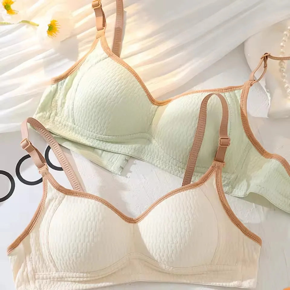 Cotton Everyday Bra for Women No Steel Ring Breathable Comfortable Bras Girls Fashion Underwear Bralette Women's Intimates
