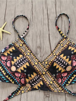 2022 Sexy Bandage Aztec Biquini String Strappy Swim Wear Bathing Suit Swimsuit Beachwear Swimwear Women Brazilian Bikini