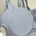 Solid Color Women Fitness Yoga Bra Top Soft Tight Comprehensive Training Jogging Gym Sports Underwear Cross Back With Chest Pad